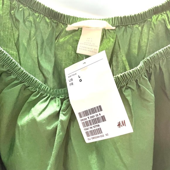 H&M Green Crop Top NWT - Picture 2 of 4